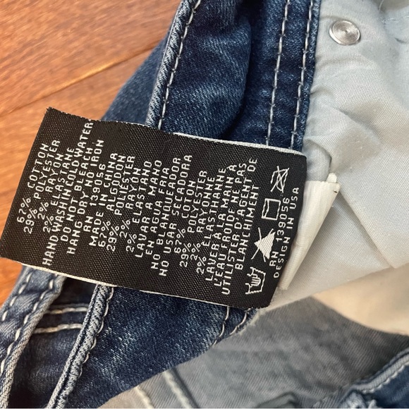 Grace in LA Women's Western Horseshoe Rose Embroidered Bootcut Stretch Jeans 27 - Picture 9 of 11